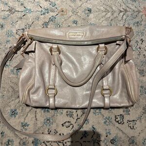 Miu Miu Green and Pink Vitello bow bag